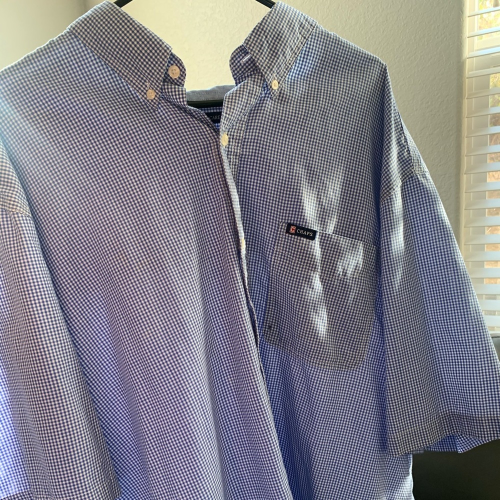 Blue polo button up